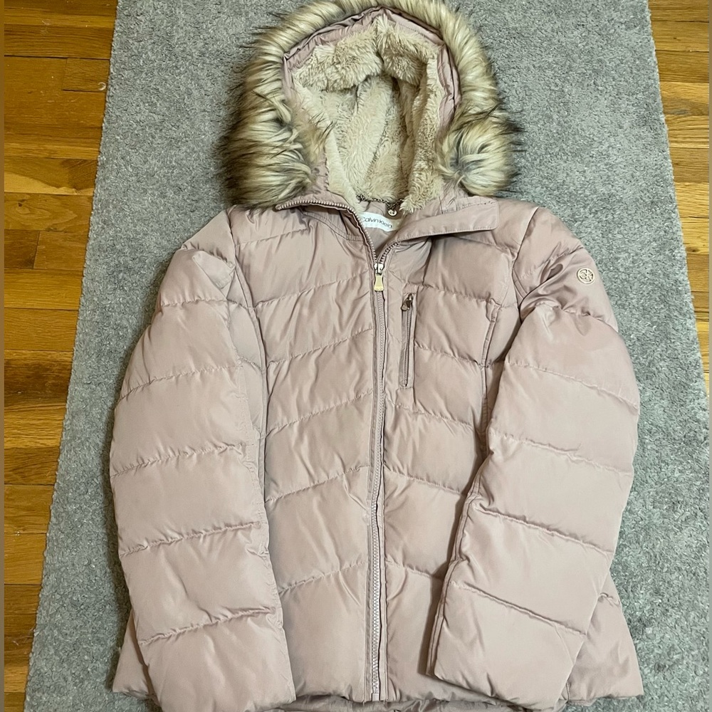 calvin klein puffer coat